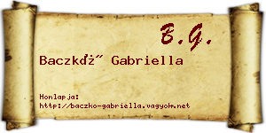 Baczkó Gabriella névjegykártya