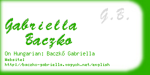 gabriella baczko business card