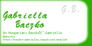 gabriella baczko business card